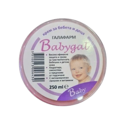 Галафарм Babygal детски витаминен крем срещу подсичане 250мл
